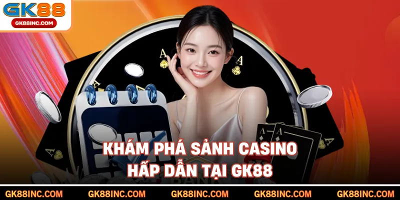Khám phá sảnh Casino hấp dẫn tại GK88